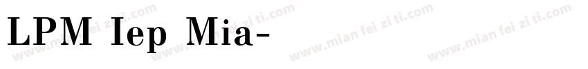 LPMQ Isep Misbah字体转换
